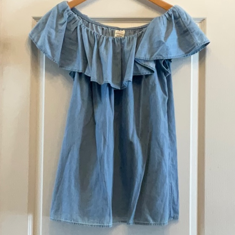 Faded Glory off-the-shoulder jean top!